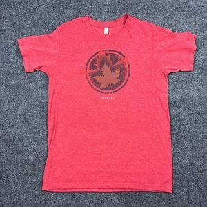Calvary Canada Maple Leaf T Shirt Adult Small S Short Sleeve Big Graphic Red Tee